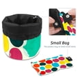 thumbnail image 4 of PhooArto Travel Cosmetic Bags Barrel Makeup Bag, Multifunctional Toiletry Bucket Bags Round Organizer Storage Pocket, Colorful Stones Dots Pattern, 4 of 6