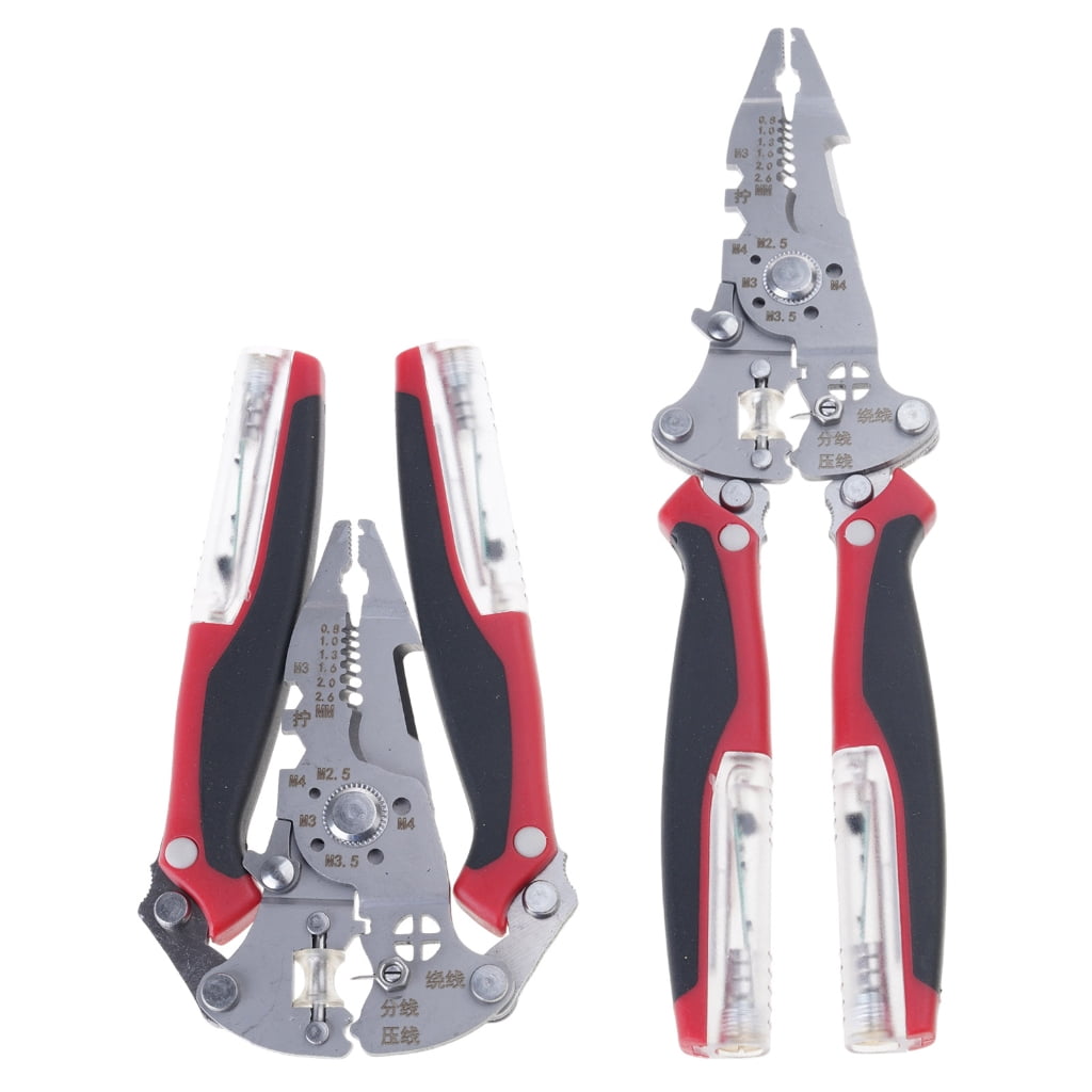 Foldable Wire Strippers with Electricity Measurement Function 16 in 1 Wire Stripping Pliers for Cutting Pulling Wires