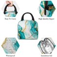 thumbnail image 3 of ERJLKXP Turquoise Marble Texture Insulated Lunch Bags for Women and Men,Adult Reusable Lunch Tote Bag for Work,cooler bag, 3 of 7