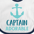 thumbnail image 4 of Inktastic Captain Adorable, Boat Anchor, Sailor, Sailing Boys Baby Bib, 4 of 4