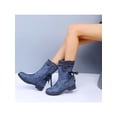 thumbnail image 6 of Audeban Womens Zipper Winter Warm Mid Calf Boots Casual Ladies Low Flat Heel Shoes Size, 6 of 8