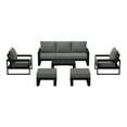 thumbnail image 2 of WestinTrends Montara 8-Piece Modern HDPE Outdoor Patio Furniture Conversation Set with Coffee Table and Ottomans, Gray, 2 of 15