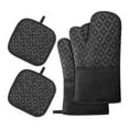 thumbnail image 1 of Guantes antiadherentes de silicona Inteprter 4 unids/set para horno Cocina y Comedor negro, 1 of 6