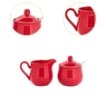 thumbnail image 7 of QSTDGVPW Ceramic Sugar Bowl with Lid and Spoon Durable Creamer Pitcher Set for Coffee Tea Red, 7 of 7