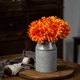 thumbnail image 4 of Topia Margaritas Africanas Artificiales Flores Margaritas Africanas Flores De Seda Gerberas Artificiales Margaritas De Imitación Paquete De 20 (Naranja), 4 of 5