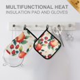 thumbnail image 4 of Yayeee Oven Mitts and Pot Holder Set of 2 Heat Resistant Kitchen Gloves Baking Hot Pad, Strawberry Pattern, 4 of 5