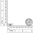 thumbnail image 6 of Gem Stone King 10K White Gold Yellow Citrine and Pink Lab Grown Diamond 3-Stone Ring for Women | 1.06 Cttw | Round 6MM | Gemstone November Birthstone | Size 5, 6 of 6