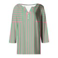 thumbnail image 5 of Fiudx Ofertas Relámpago Blusa de Manga 3/4 Corta Estampada a La Moda para Mujer, Blusa Informal con Cuello Redondo, 5 of 5