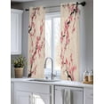 thumbnail image 5 of Spring Flowers Sheer Curtains 54 Inch Length 2 Panels Set for Living Room/Bedroom, Country Pink Peach Blossoms Botanical Floral Kitchen Curtains Grommet Curtains Window Treatments 42"x54"x2, 5 of 7