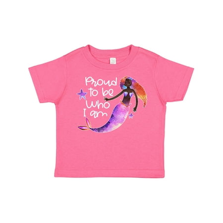 

Inktastic Black History Month Proud to Be Who I Am Mermaid Gift Toddler Boy or Toddler Girl T-Shirt