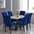 thumbnail image 2 of Stretch Chair Covers for Dining Room Set of 6, Removable Washable Dining Room Chair Covers, Dining Chair Slipcovers Seat Protector, Great for Home Decor and Banquet (Classic Blue, 6 Pack), 2 of 7
