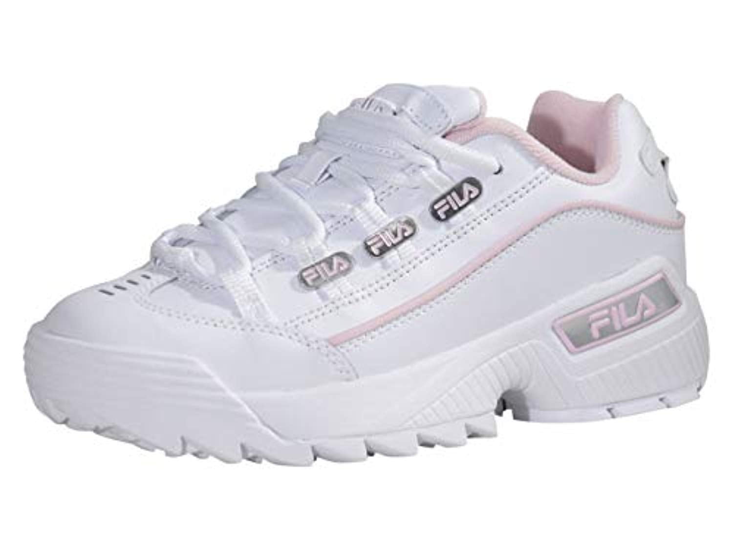 fila pink and white shoes