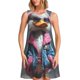thumbnail image 1 of Balery Lady Duck Vestidos de verano para mujer con estampado: vestido holgado sin mangas, vestido playero informal y cómodo para días calurosos., 1 of 7