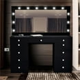 thumbnail image 5 of Boahaus Orla Black Vanity Desk with 11 Drawers and Crystal Ball Knobs, 5 of 9