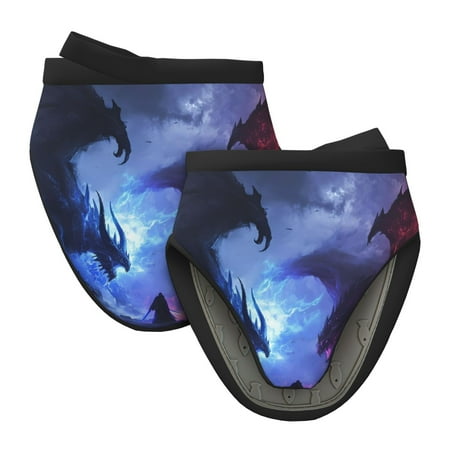 

Lukts Red And Blue Fire Dragon for Silicone Oven Mitts Heat Resistant Silicone Potholders Mini Oven Mitts Oven Glove Kitchen Mittens Pinch Mitts Cooking Mitts