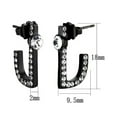 thumbnail image 2 of IP Black(Ion Plating) Stainless Steel Earrings with Top Grade Crystal in Clear for Women Clear Stone Color Style TK2150, 2 of 2