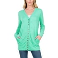thumbnail image 2 of KOGMO Womens Long Knit Cardigan Sweater with Pockets and Snap Buttons Detail, 2 of 4