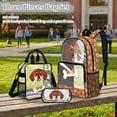 thumbnail image 2 of Kuiaobaty Dachshund Print Clear Backpack Set for Girls Boys Paw Paw Print Clear Backpack and Lunch Bag Set with Side Pockets See Through Bookbag with Pencil Case for School, 2 of 5