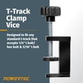 thumbnail image 6 of POWERTEC 2PK T Track Clamp for T Track Accepting 1/4” T bolt/Hex Bolts & 5/16" T Bolt, Hold Down Clamp for Track Saw Guide Rail, T Track, 1/4" T Track, Combo T Track, Multi T Track Fence (71439), 6 of 9