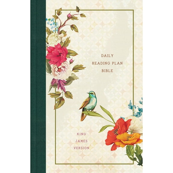 The Daily Reading Plan Bible [Nightingale] : The King James Version in 365 Segments Plus Devotions Highlighting God's Promises (Hardcover)