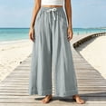 thumbnail image 4 of Edvintorg Yoga Pants with Pockets for Women Elastic Waisted Casual Loose Lightweight Wide Leg Athletic Trousers Women Clothing Purple M, 4 of 9