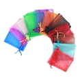 thumbnail image 4 of Miangastore 100pcs Lightweight Drawstring Bag Sturdy Gift Candy Favor Storage Net Bag for Wedding Party Supplies (Random Mixed Color, 7 x 9cn), 4 of 8