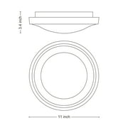 Philips LED 90-Watt 11 Ceiling Light, 5 Shades of White, White, Dimmable, Flush Mount (1-Pack)