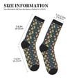 thumbnail image 3 of Vsdgher Blue Floral Unisex Crew Socks Lightweight Breathable Ventilation Ankle Socks, Mid-calf socks for Daily, 3 of 7