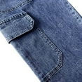 thumbnail image 5 of Jeans for Women 2025 Y2K High Elastic Waist Stretchy Wide Leg Straight Cargo Denim Jean Pants Womens Jeans Trousers, 5 of 8