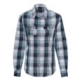 thumbnail image 1 of Burnside Womens Long Sleeve Plaid Shirt, 2XL, Navy, 1 of 2