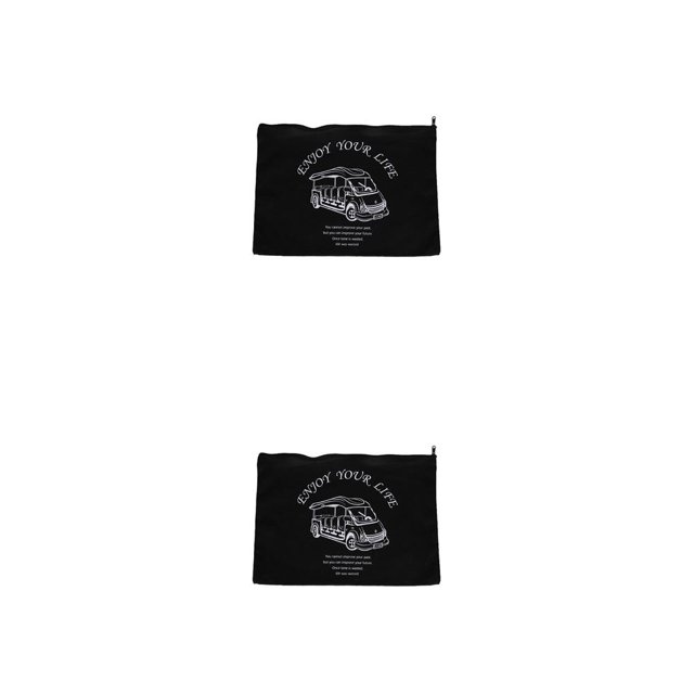 Matsuzay Bolsas de cosméticos de belleza Líneas de arte multifuncional Organizador de artículos de tocador Diseño de cremallera Paquete de 21*13cm 2piezas