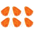 thumbnail image 1 of Pompones de Animadora Uxcell Shakers de Espíritu Pompones de Larga Manija para Deportes en Equipo Fiesta de Baile Actuación Animando Rojo Dorado, 1 of 5