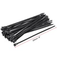 thumbnail image 3 of Bridas de cable reutilizables Uxcell, bridas de cable flexibles, envolturas de bridas de nylon 7.87" x 0.19" negras 50Pcs, 3 of 5