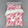 thumbnail image 2 of Ambesonne Floral Bedding Set 3 Pcs, Bloom Bouquet Romance, Twin XL, Pink Grey, 2 of 3