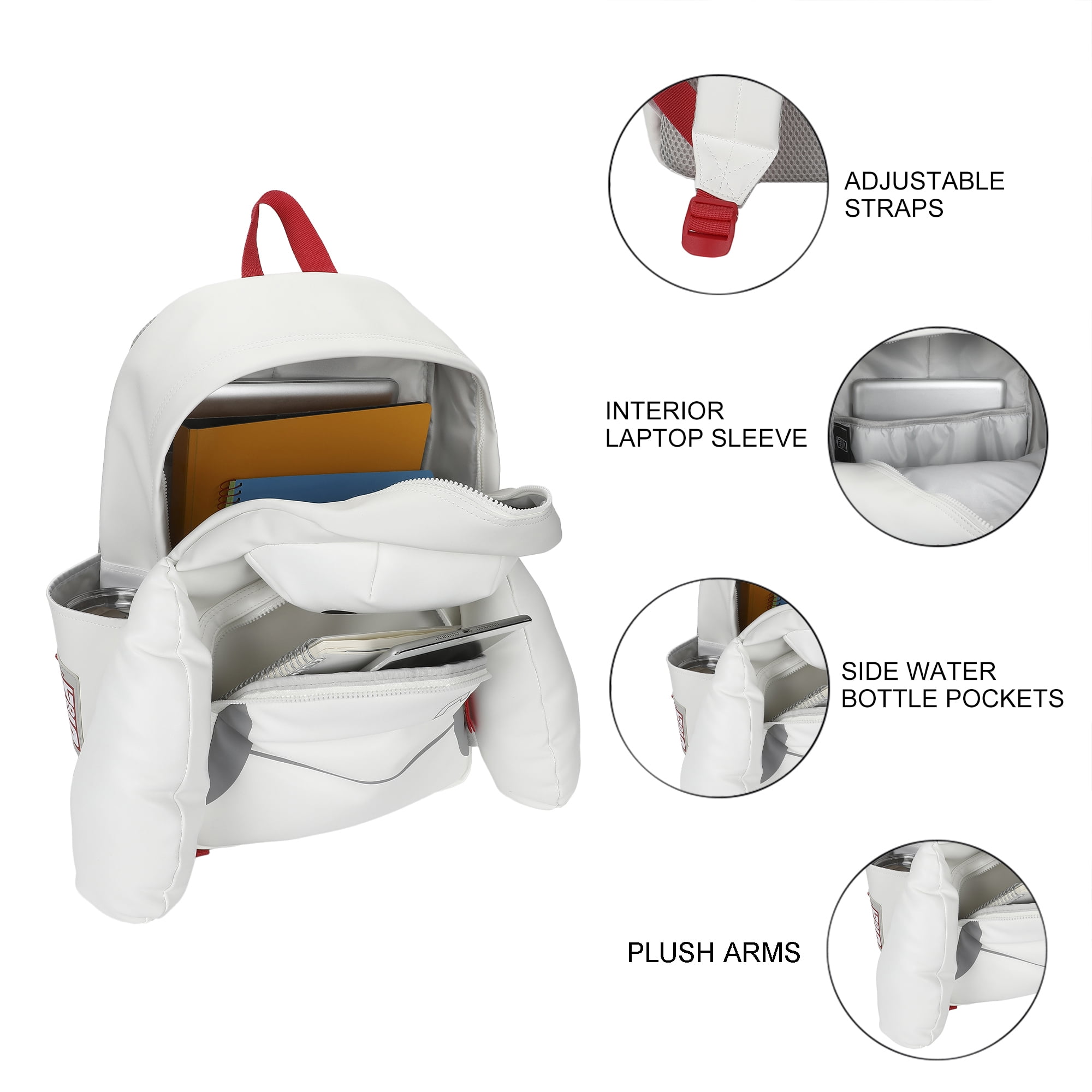 Big Hero 6 Baymax White 17" Adult Novelty Character Backpack