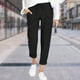 thumbnail image 5 of Pantalones casuales de mujer con cordones Pantalones de ocio Bolsillo de color sólido Pantalones de dama de oficina FLhrweasw Nuevo, 5 of 9