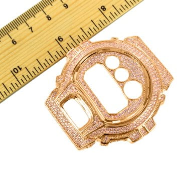 Rose Gold Finish Pink Lab Created Cubic Zirconia DW6900 G