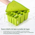 thumbnail image 3 of Molde para Paletas de Hielo 12 Cavidades, Molde Paleta Hielo de Silicona, Bandejas de Helados Reutilizables, Juego de Moldes sin BPA con Cepillos, Palos, 3 of 4