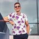 thumbnail image 4 of Balery Orchids Flowers Camisa Polo de Hombre con Estampado, de Manga Corta y Tejido Medio, Camisa Tipo Golf Polo-Medium, 4 of 6