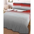 thumbnail image 3 of Quilts Twin-XL Size Bedding Set, Red Gray Ombre Lightweight Quilted Comforter, Modern Gradient Abstract Art Soft Reversible Bedspread Coverlet with Pillow Covers for All Season, 68" x 98", 3 of 7