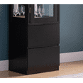 thumbnail image 6 of Elegant Mirror Curio 2 Clear Glass Shelves Floating Effect, LED Display Cabinet, 6 of 6