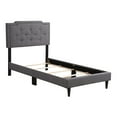 thumbnail image 3 of Home Bedroom Furniture Deb Jewel Gray Tufted Twin Panel Bed, 3 of 7