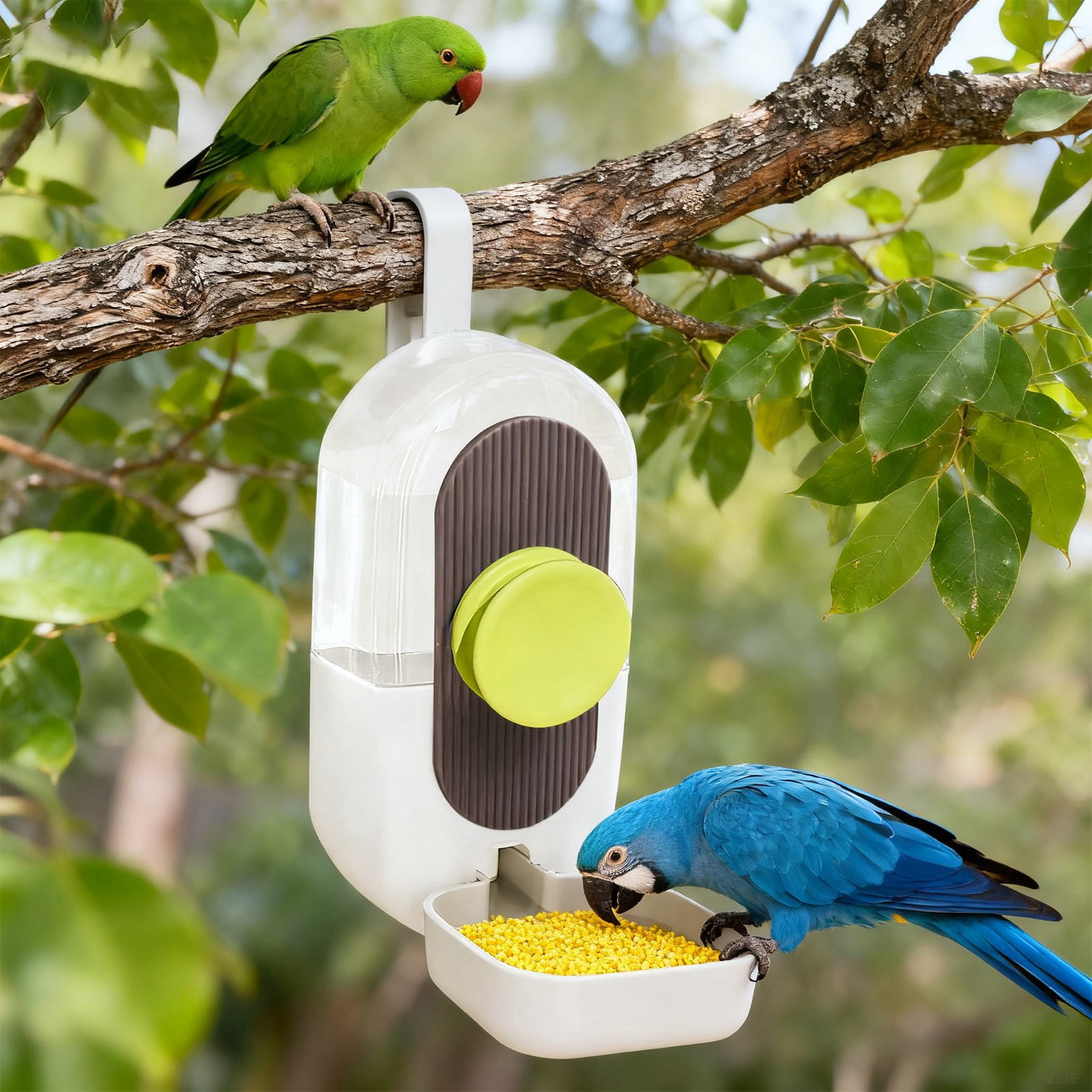 LYINGF Automatic Bird Water Feeder for Cage, Parrot Water Dispenser Cage Accessories for Lovebirds and Budgies, Easy to Install and Clean for Consistent Pet Bird Hydration