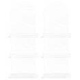 thumbnail image 1 of 6 piezas de arco de asiento de tarjeta de mesa para decoración de bodas, letrero acrílico con números en blanco, letreros de hoteles, 1 of 6