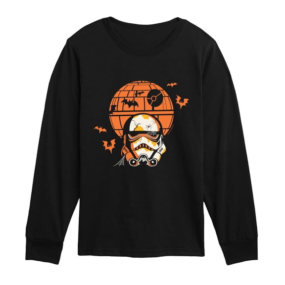 Star Wars - Halloween Storm Trooper Helmet - Youth Boys Long Sleeve Graphic T-Shirt
