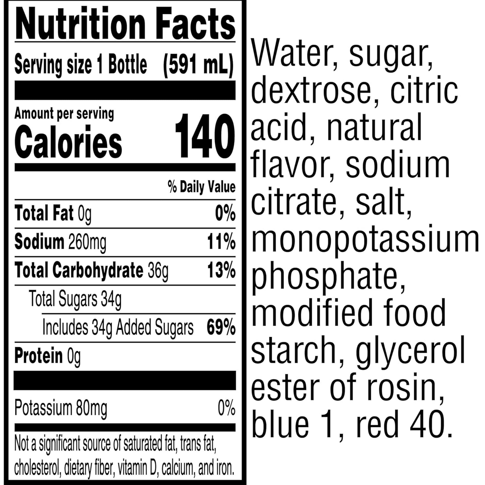 Gatorade Fierce Thirst Quencher Grape Sports Drinks, 20 fl oz, 4 Bottles