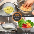 thumbnail image 2 of shiyou-Fine Mesh Strainers, Premium Stainless Steel Colanders and Sifters, with Reinforced Frame and Sturdy Handle, Perfect for Sift, Strain, Drain and Rinse Vegetables, Pastas & Tea（9.5", 2 of 4