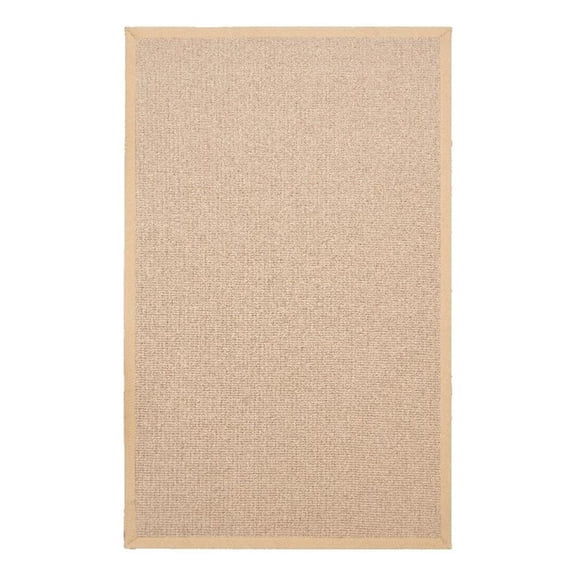 Linon Empire Machine Tufted Wool 1'10"x2'10" Rug in Natural and Beige