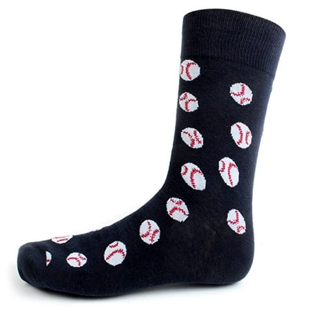 Men’s Fun Baseball Woven Crew Novelty Socks