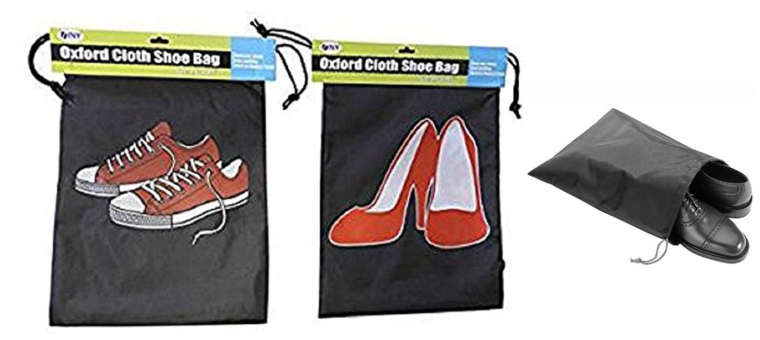 Set of 2 Printed Drawstring Shoe Bags Protectors